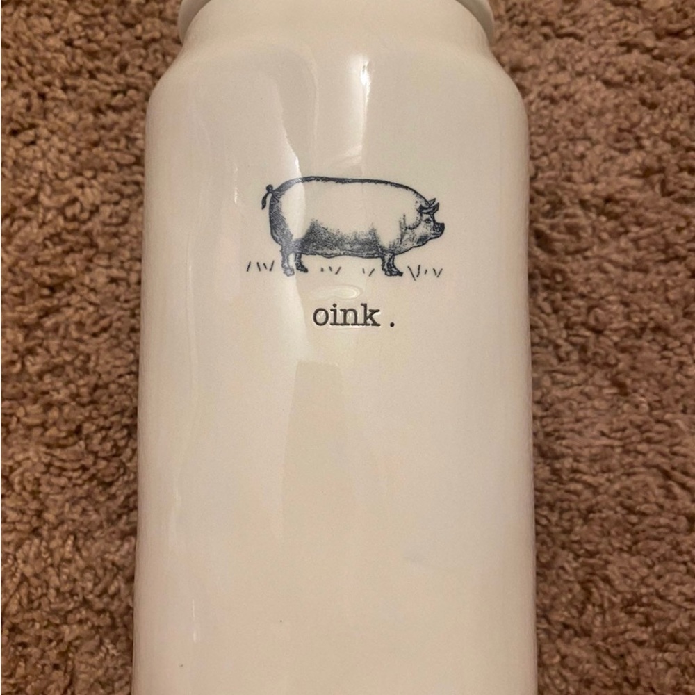Rae Dunn Oink Farm Line Canister